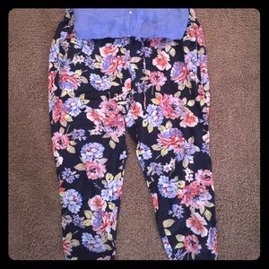 Old navy floral print pants XL